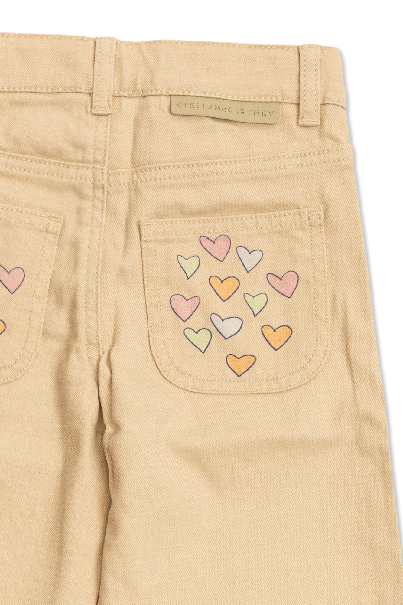 Stella McCartney パラッツォパンツ ベージュ FW24/25 Beige Straight-leg jeans Stella McCartney Kids - Vitkac GB